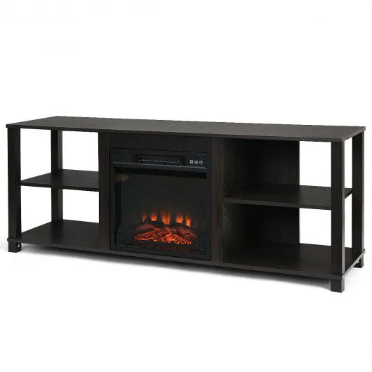 2-Tier TV Stand Storage Cabinet Console Adjustable Shelves