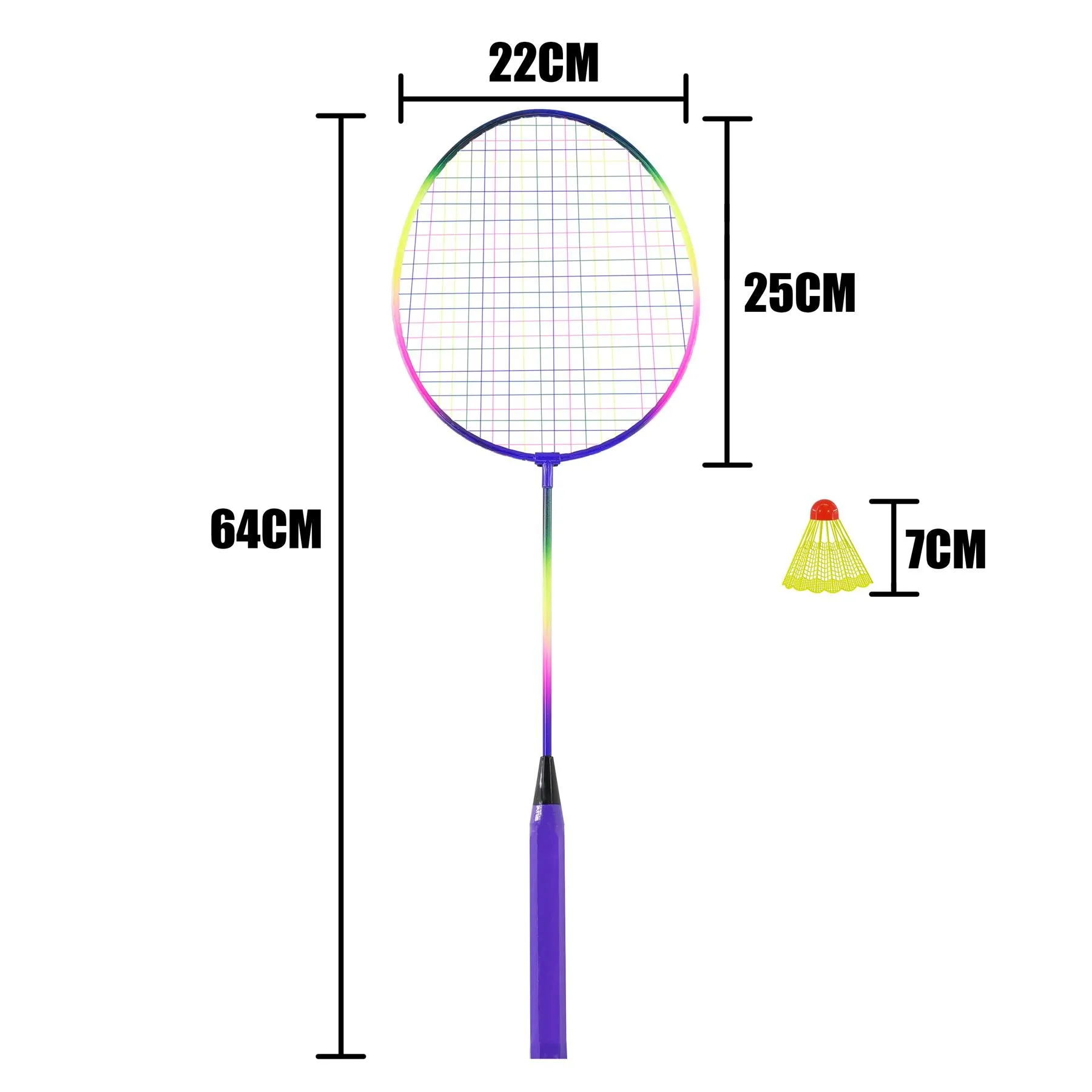 3 Piece Multicoloured Badminton Racquet Set