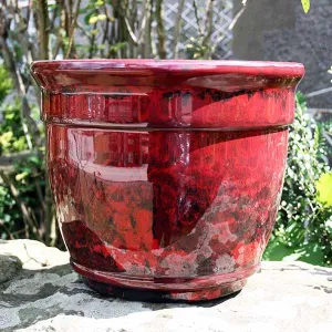 33cm Ardente Planter Ruby Red Plant Pot