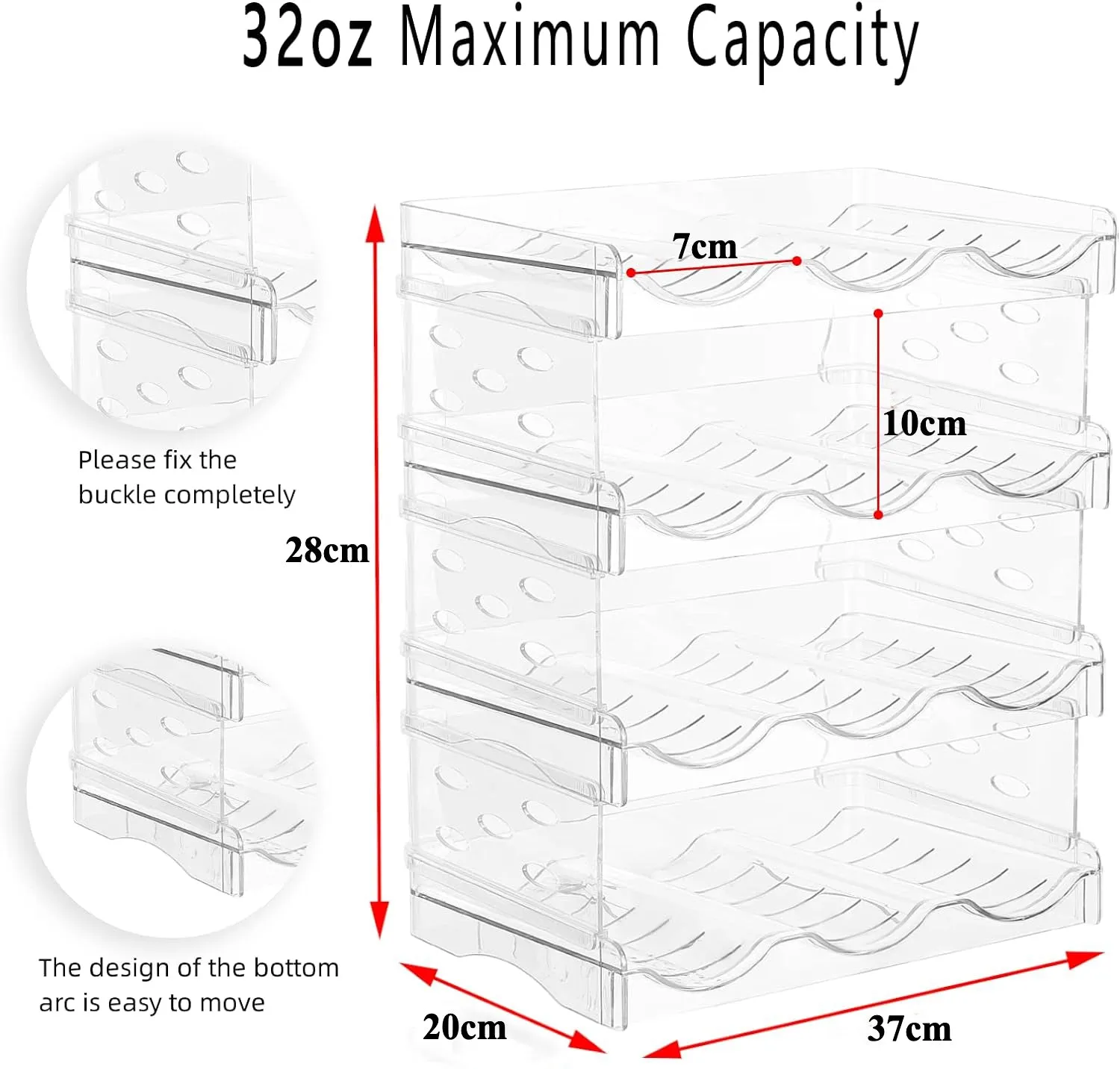 4 Tier 12 Containers Tumbler Water Bottle  Organizer