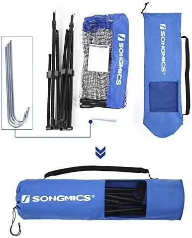 Adjustable Tennis Badminton Volleyball Net, Portable | SONGMICS