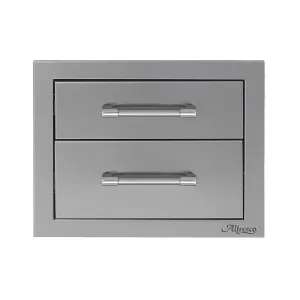 Alfresco 17-Inch Stainless Steel Two Tier Storage Drawers