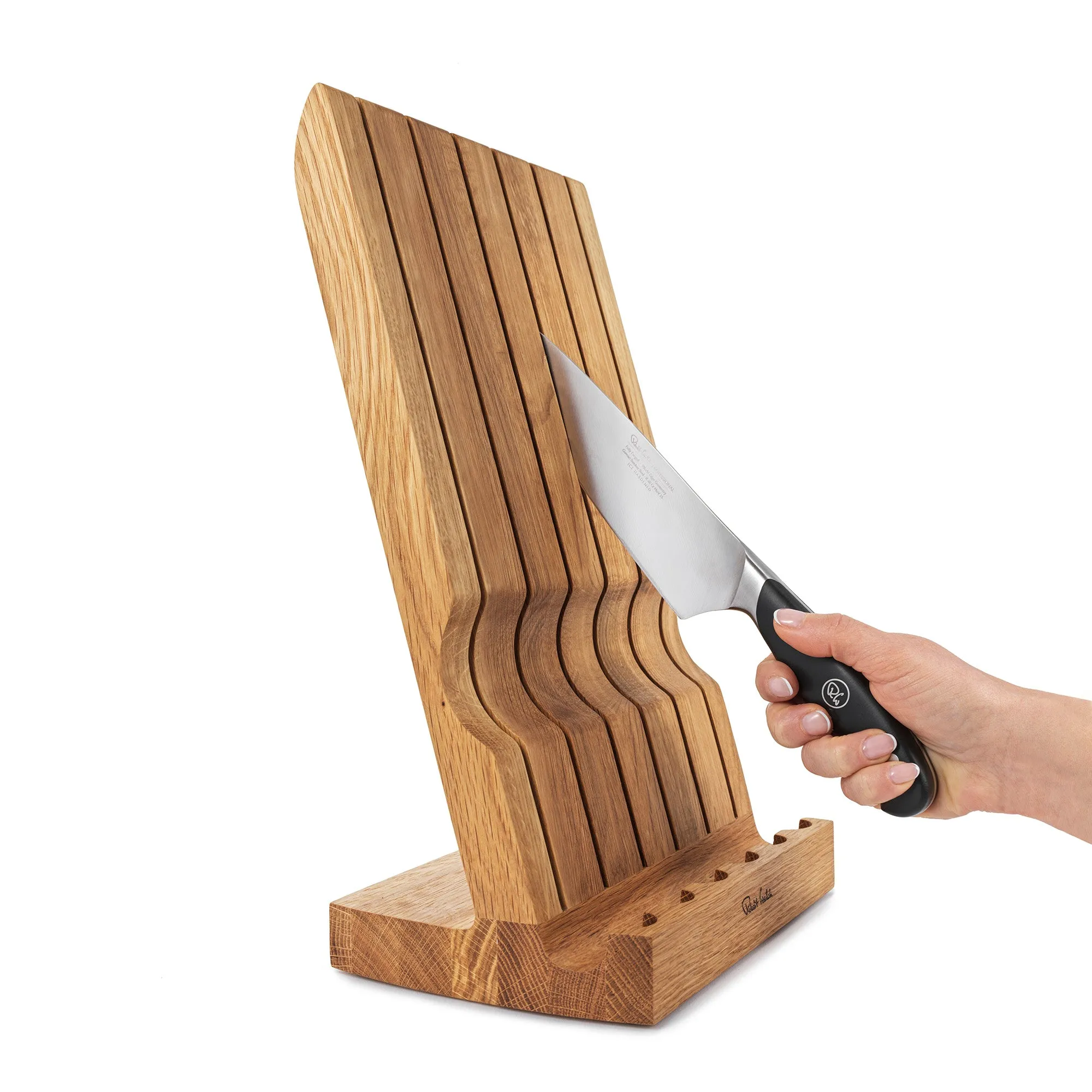 Angle Oak Knife Block