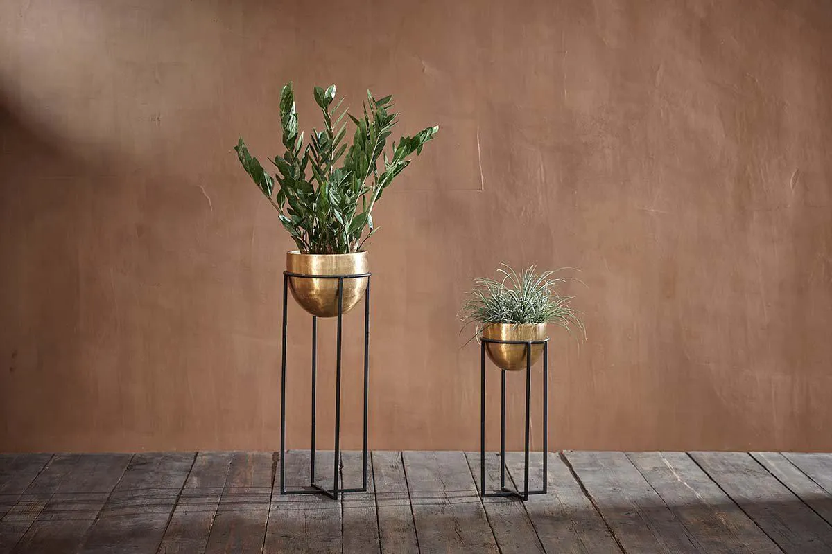 Atsu Brass Planter Stand