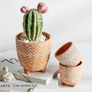 Boho terracotta plant pots