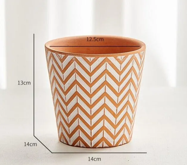 Boho terracotta plant pots