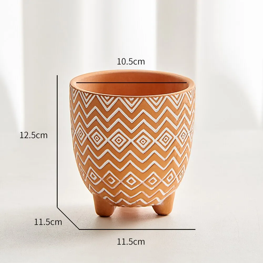 Boho terracotta plant pots