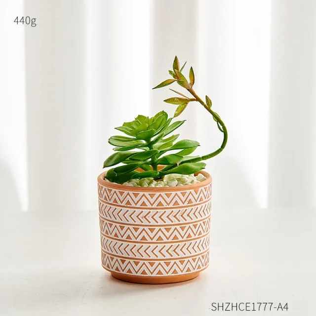 Boho terracotta plant pots