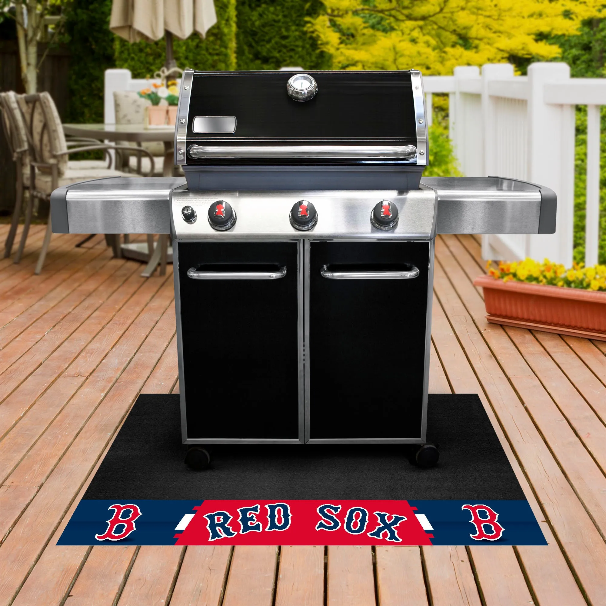 Boston Red Sox Vinyl Grill Mat - 26in. x 42in.