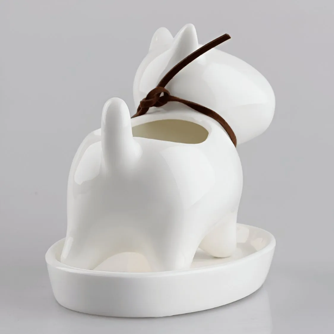 Bull Terrier Ceramic Flower Pot