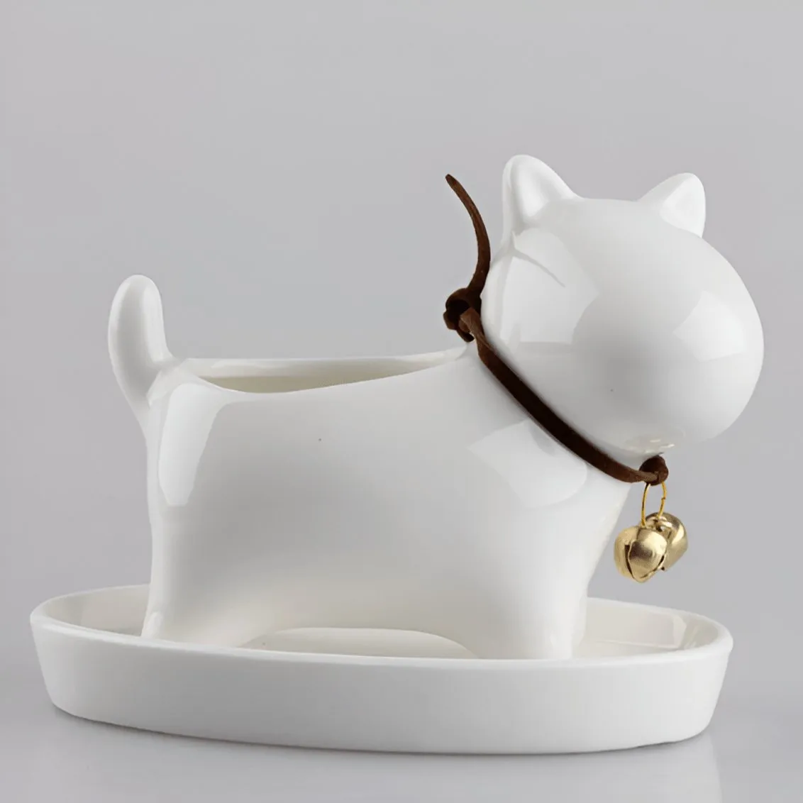 Bull Terrier Ceramic Flower Pot