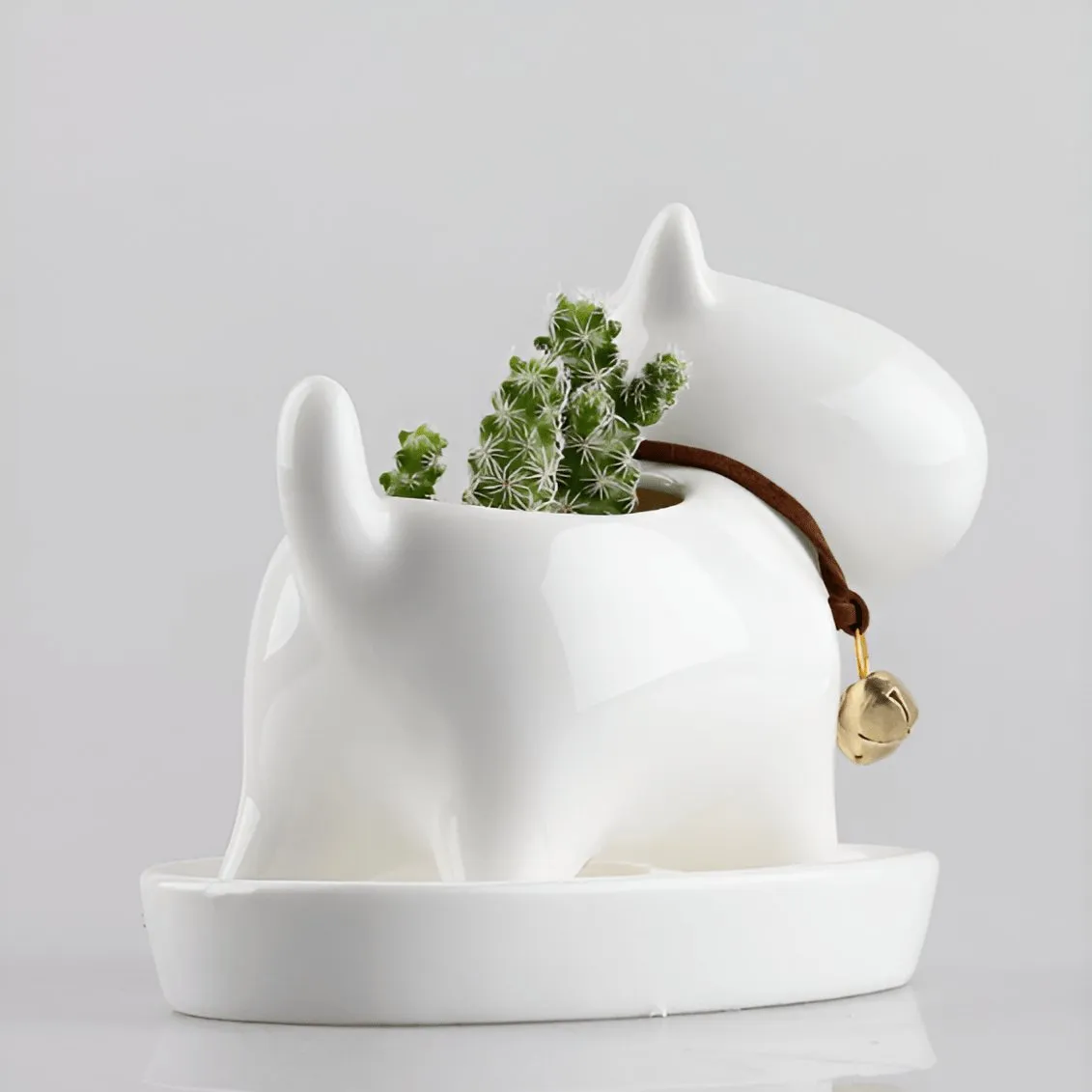 Bull Terrier Ceramic Flower Pot