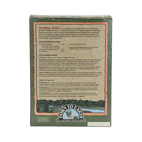 Down To Earth™, Shrimp Meal 6-6-0, All Natural Fertilizer, Single Ingredient (2 LBS.)