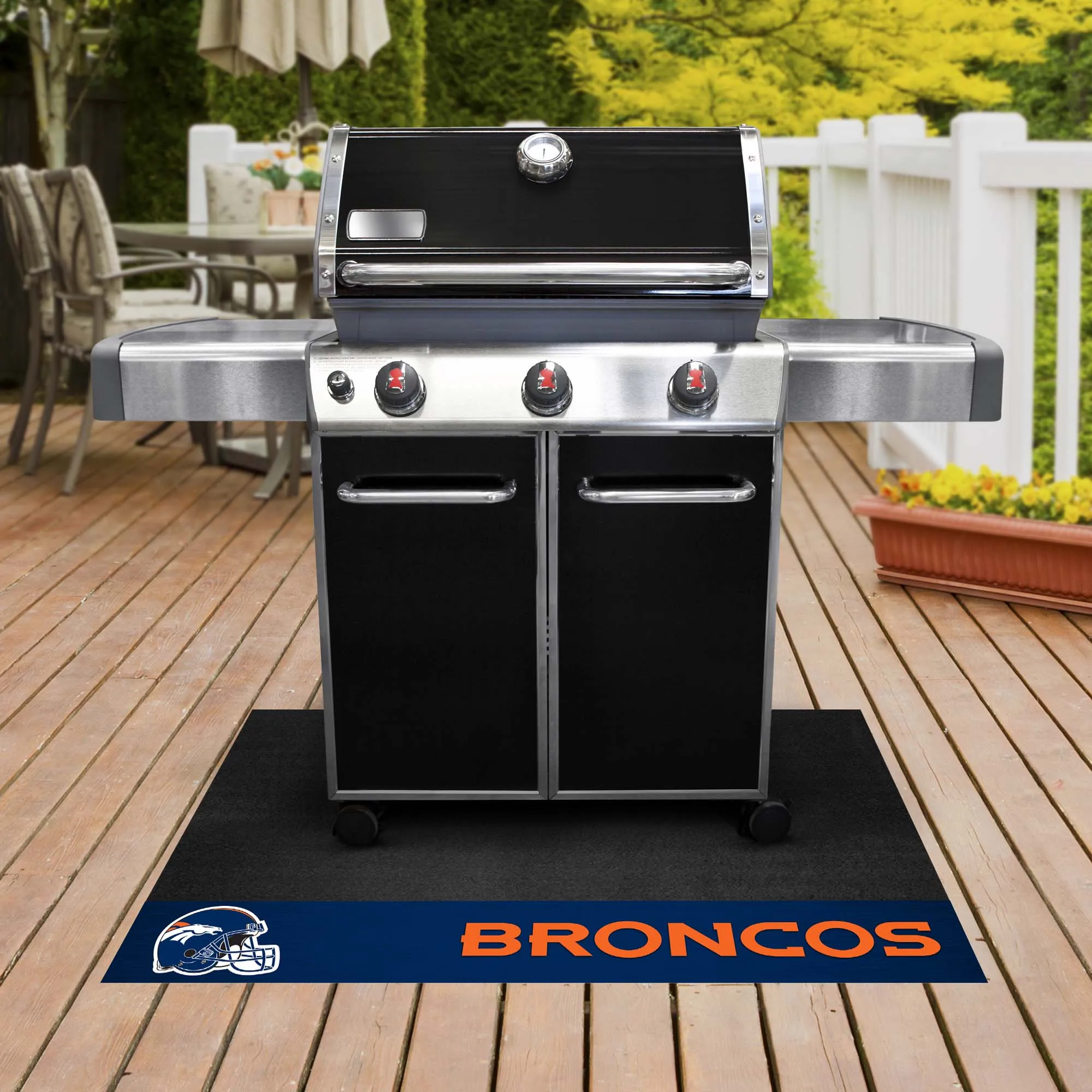 Fanmats Denver Broncos Vinyl Grill Mat - 26" x 42"