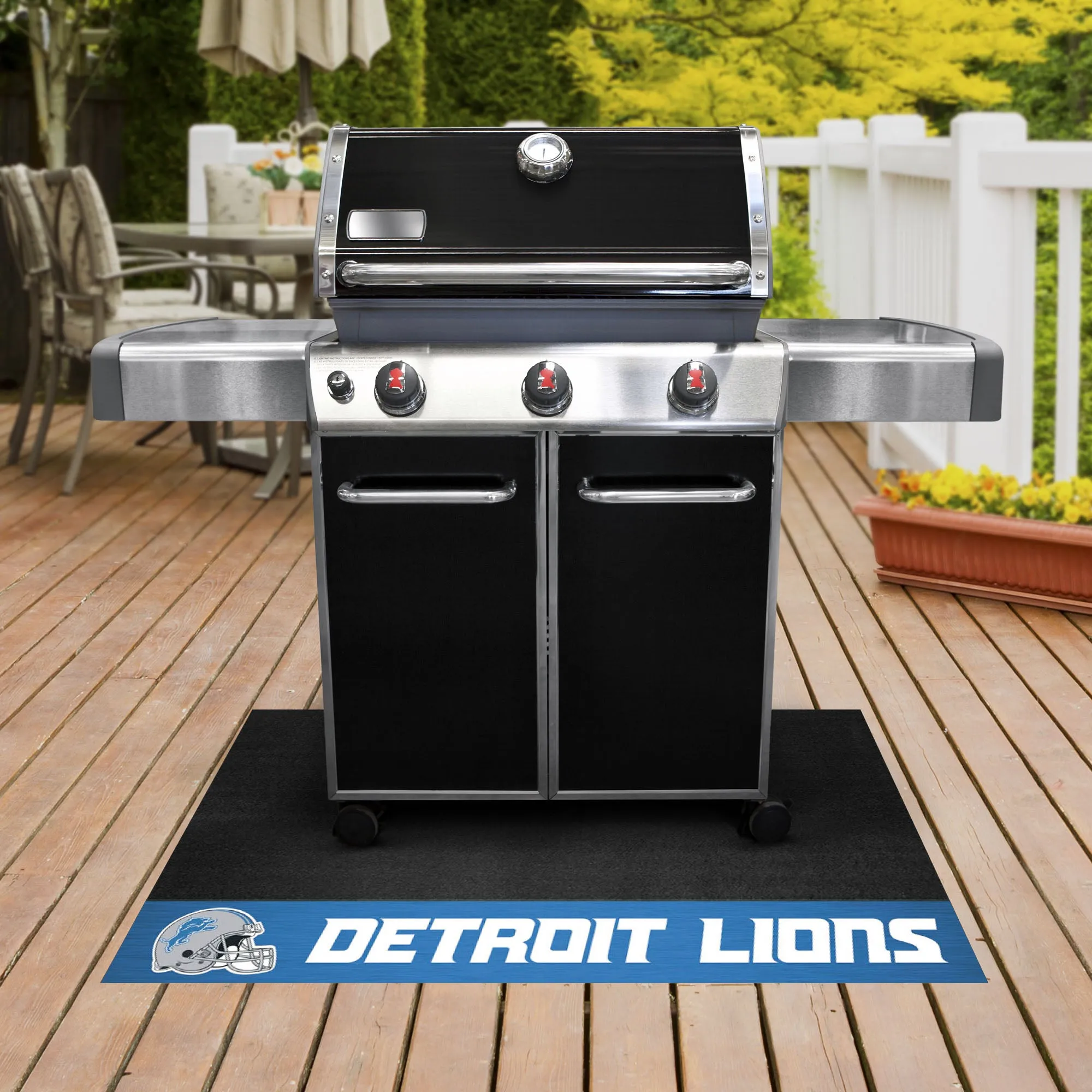 Fanmats Detroit Lions Vinyl Grill Mat - 26" x 42"