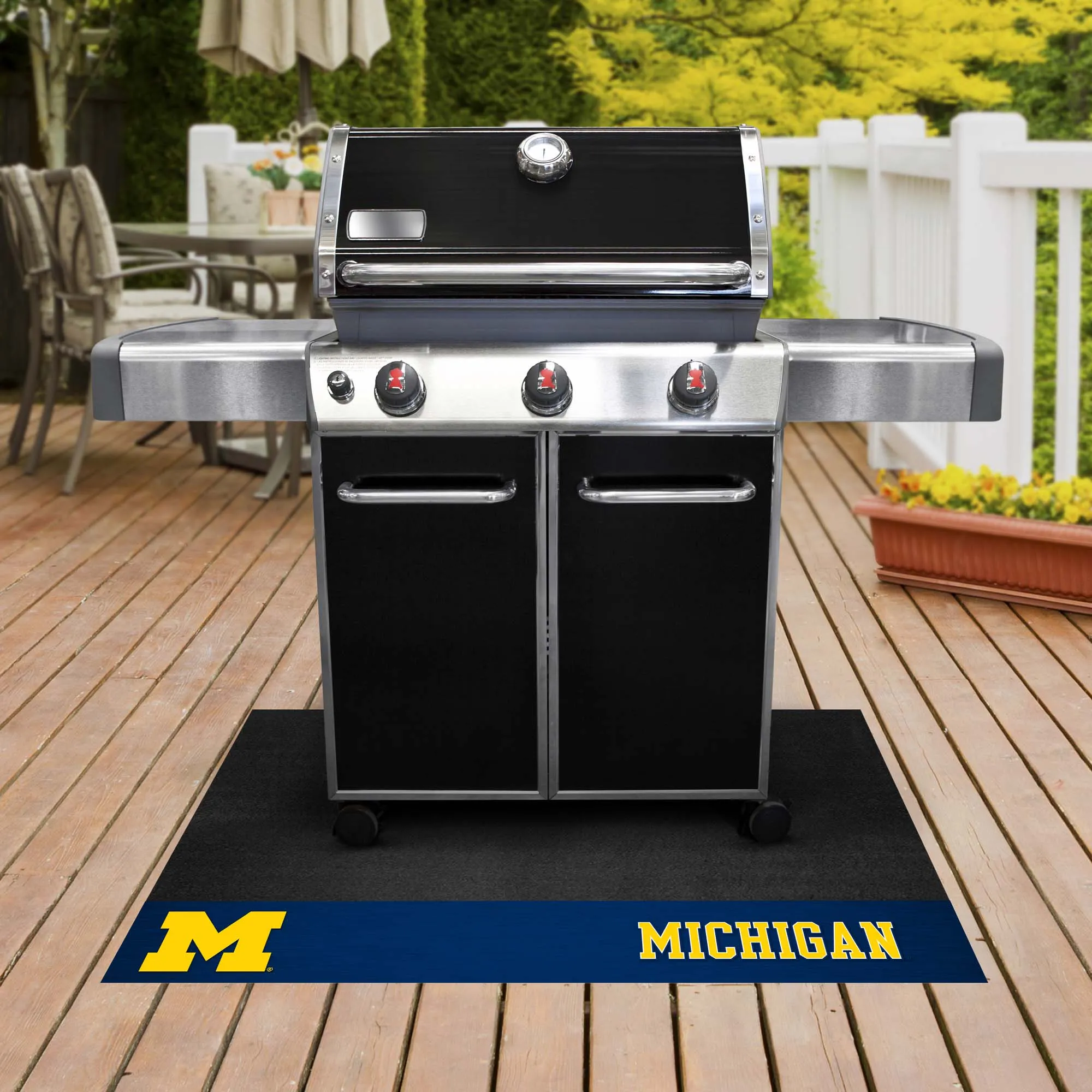 Fanmats Michigan Wolverines Vinyl Grill Mat - 26" x 42"