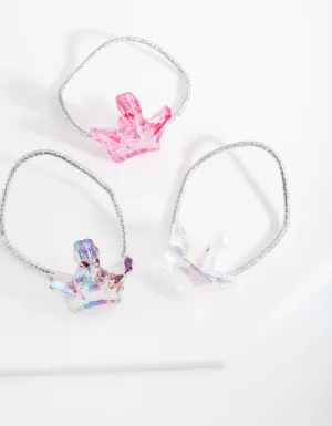 Kids Acrylic Crown Hair Tie Pack