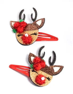 Kids Fabric Reindeer Snaps Pack