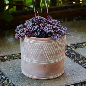 Large Cylindrical Terracotta Pot