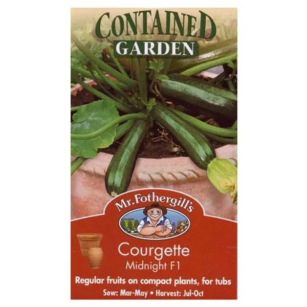 Mr Fothergill's Courgette Midnight F1 Vegetable Seeds