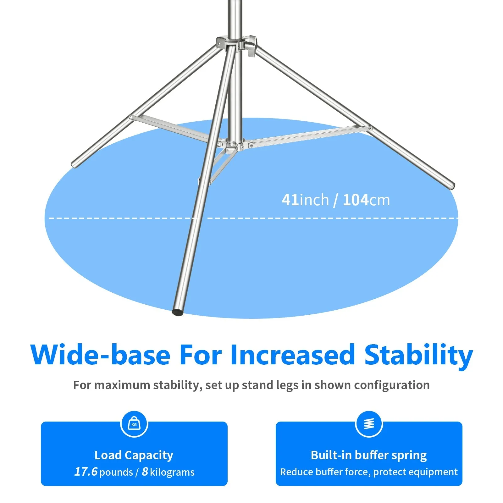 NEEWER 300cm Stainless Steel Photography Light Stand