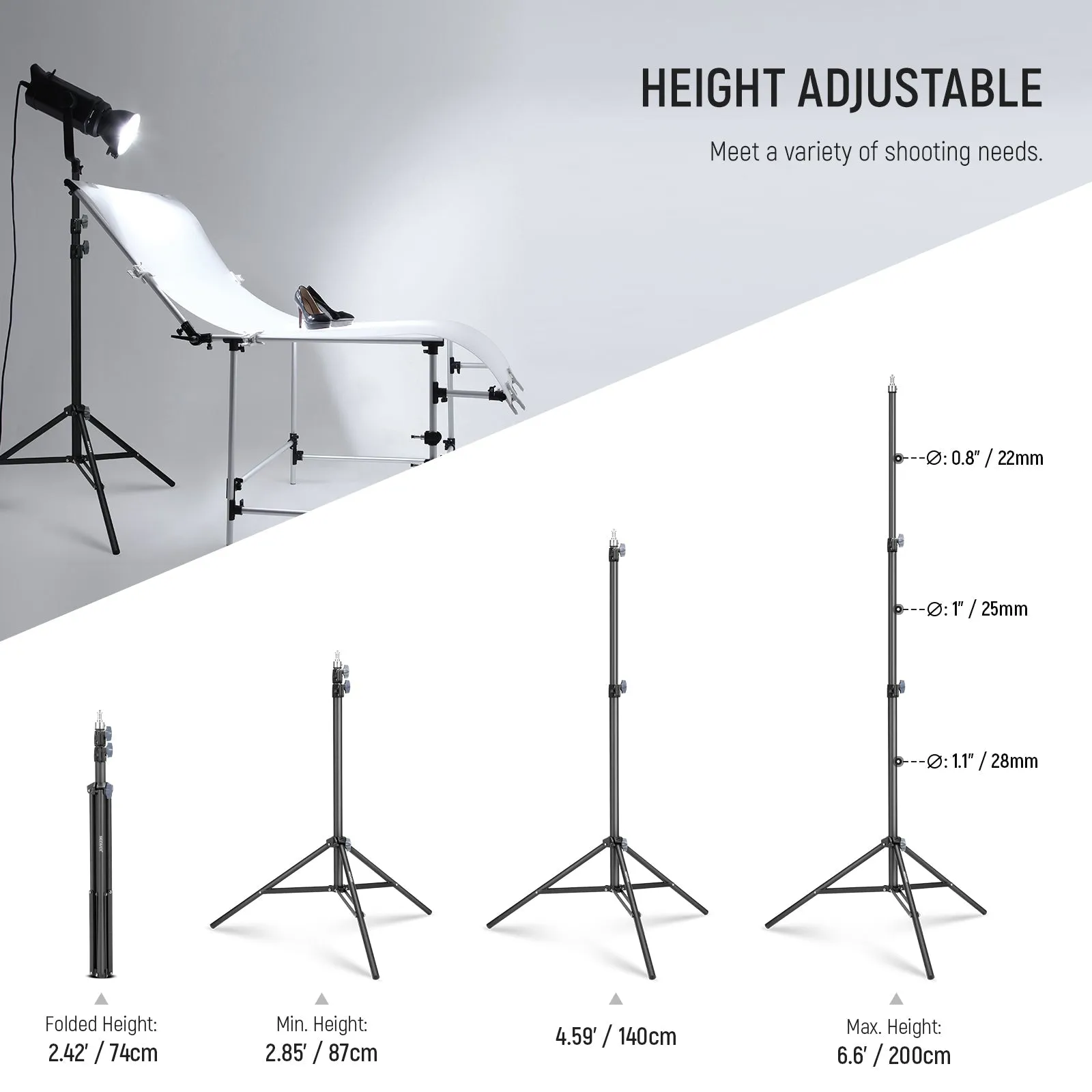 NEEWER ST-200 Heavy Duty Photography Light Stand