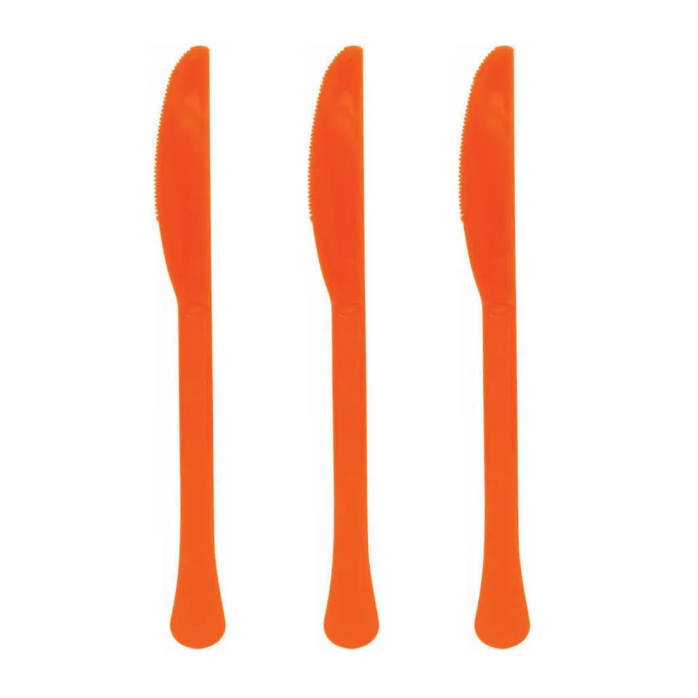 Orange Plastic Knife 20pk