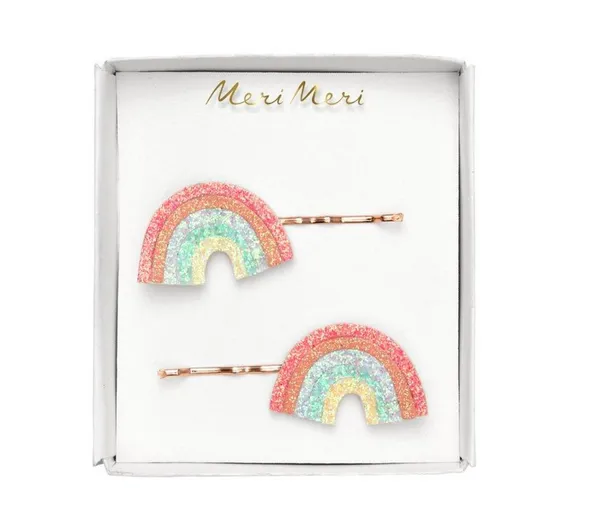 Rainbow Sparkle Hair Slides