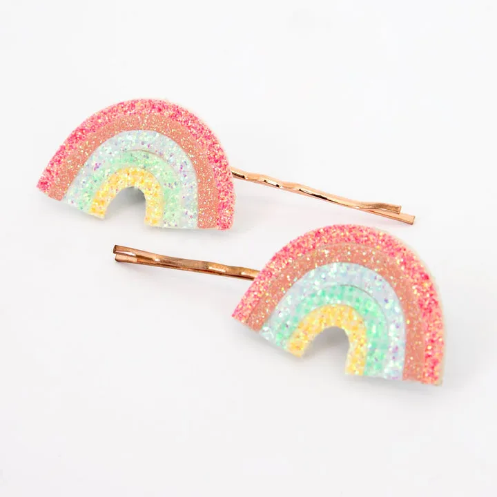 Rainbow Sparkle Hair Slides