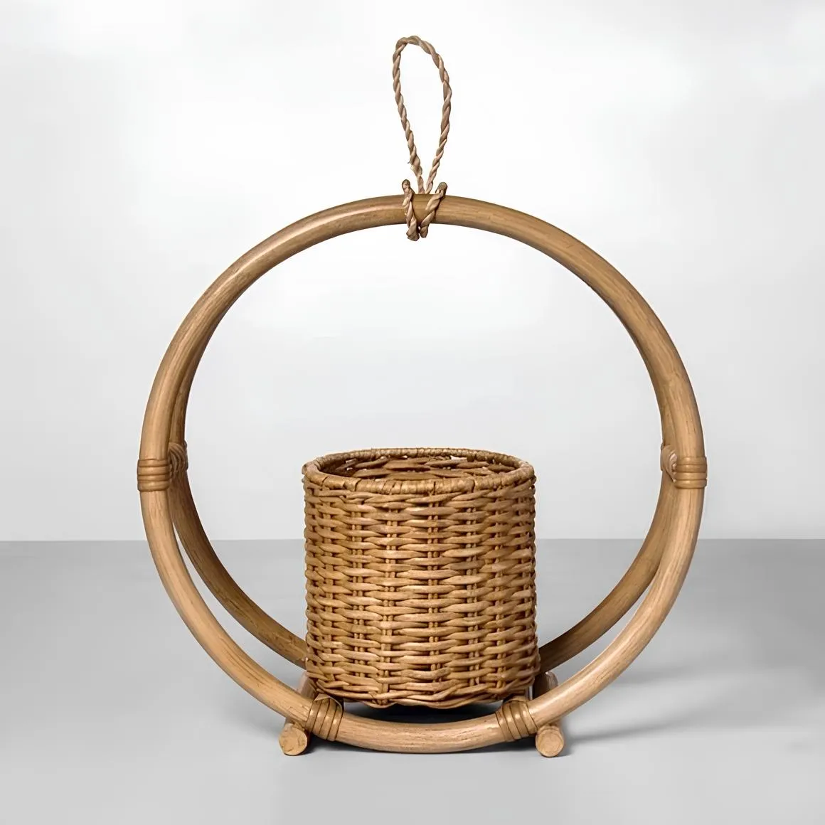 Rattan Hanging Plant Pots | Cane Hanging Flower Pots | Bamboo Hanging Planters - Ishita