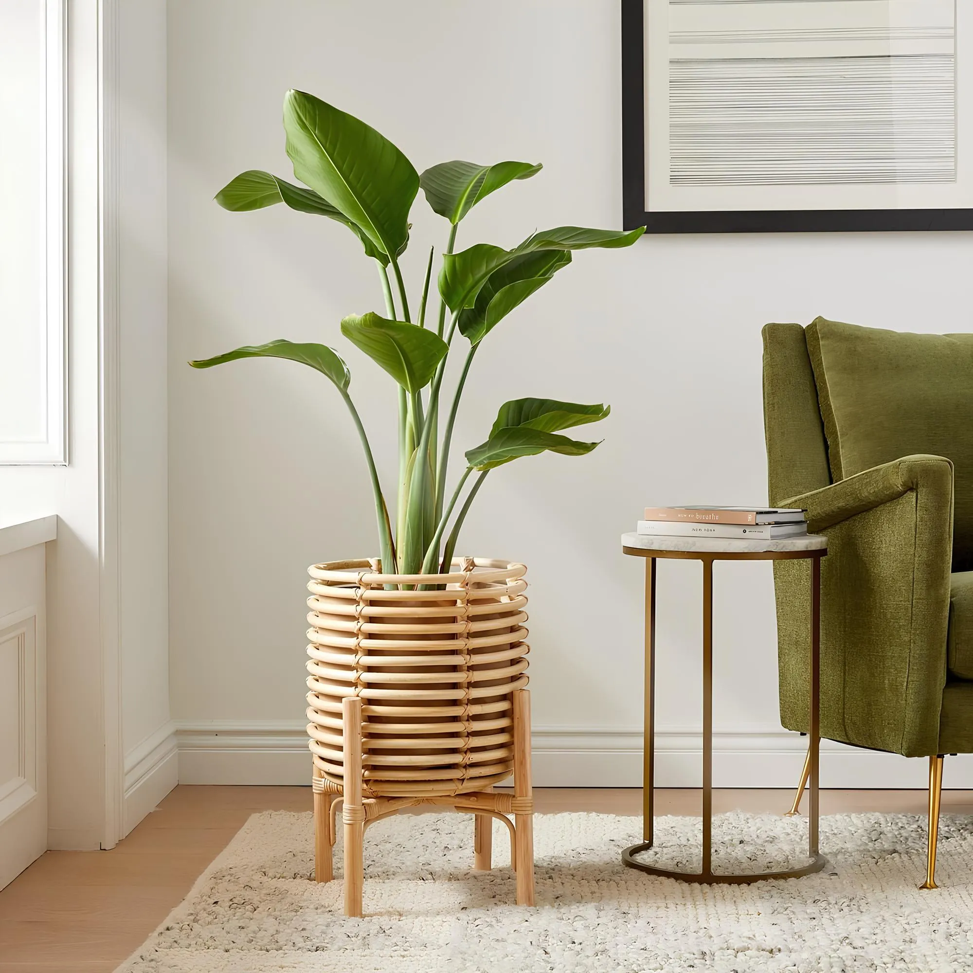 Rattan Plant Pots | Cane Flower Pots | Bamboo Planters - Ananya