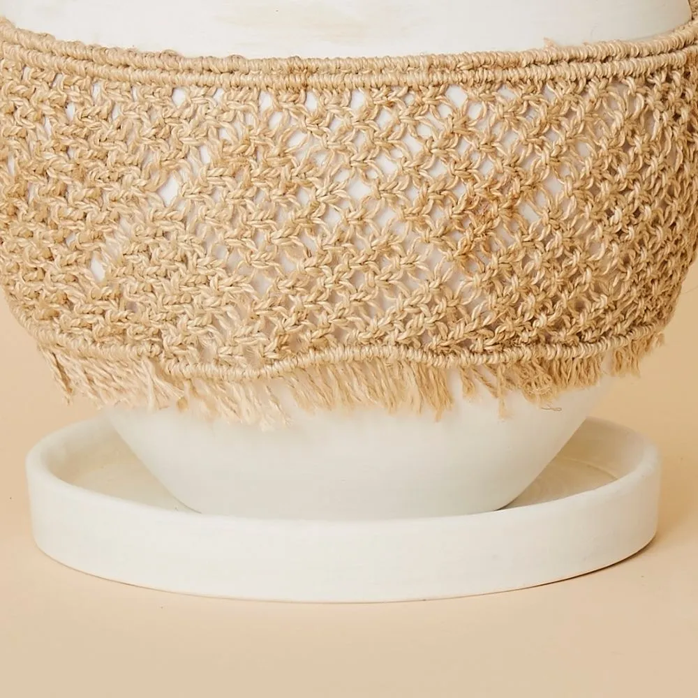 Small Macrame Wrap Terracotta Pot