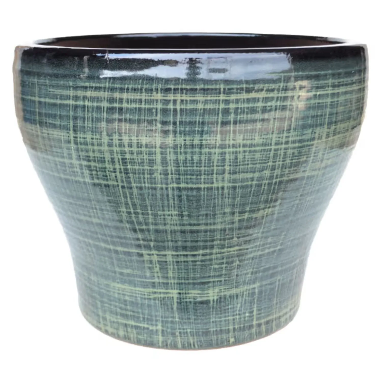 Woodlodge 30cm Green Harvey Glazed Pot